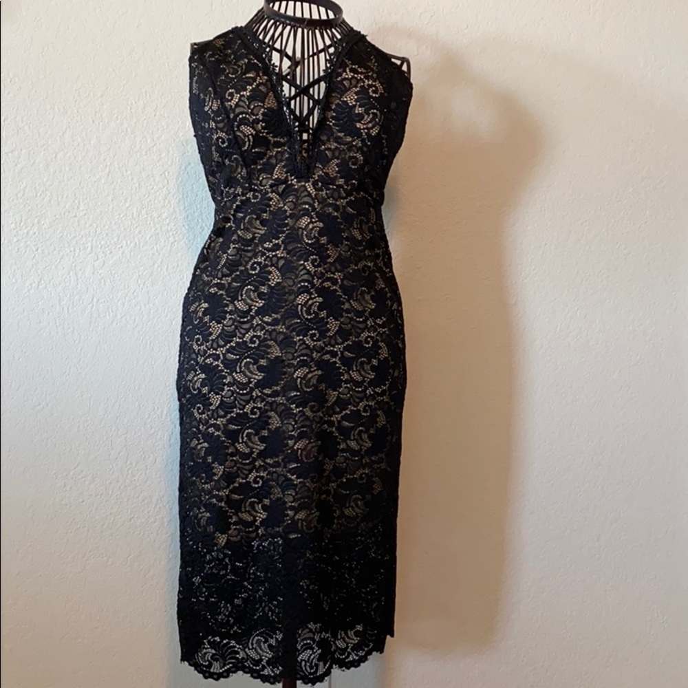 Black lace dress